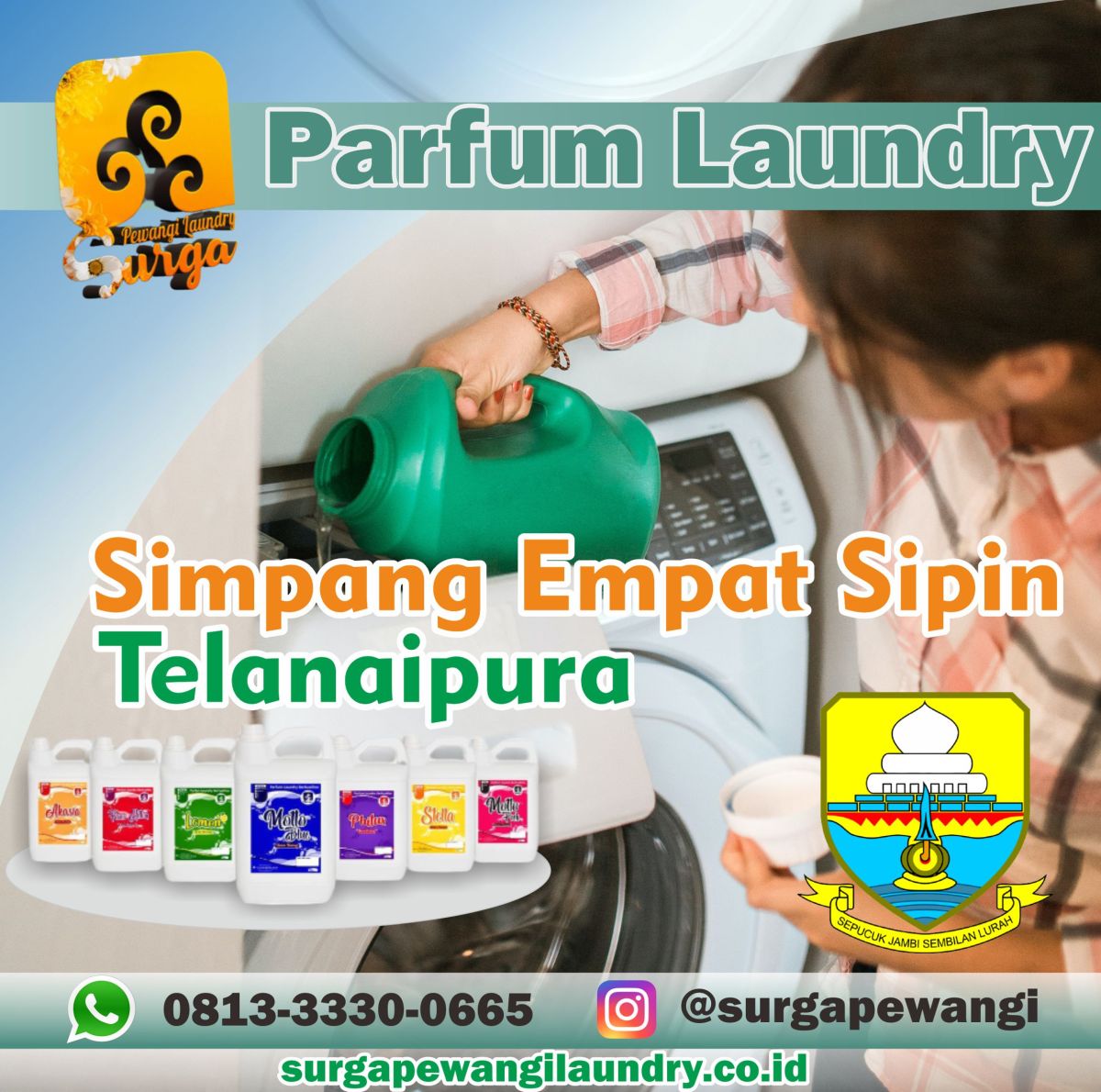 Parfum Laundry Simpang Emapat Sipin, Telanaipura
